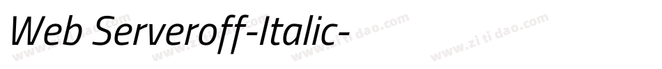 Web Serveroff-Italic字体转换